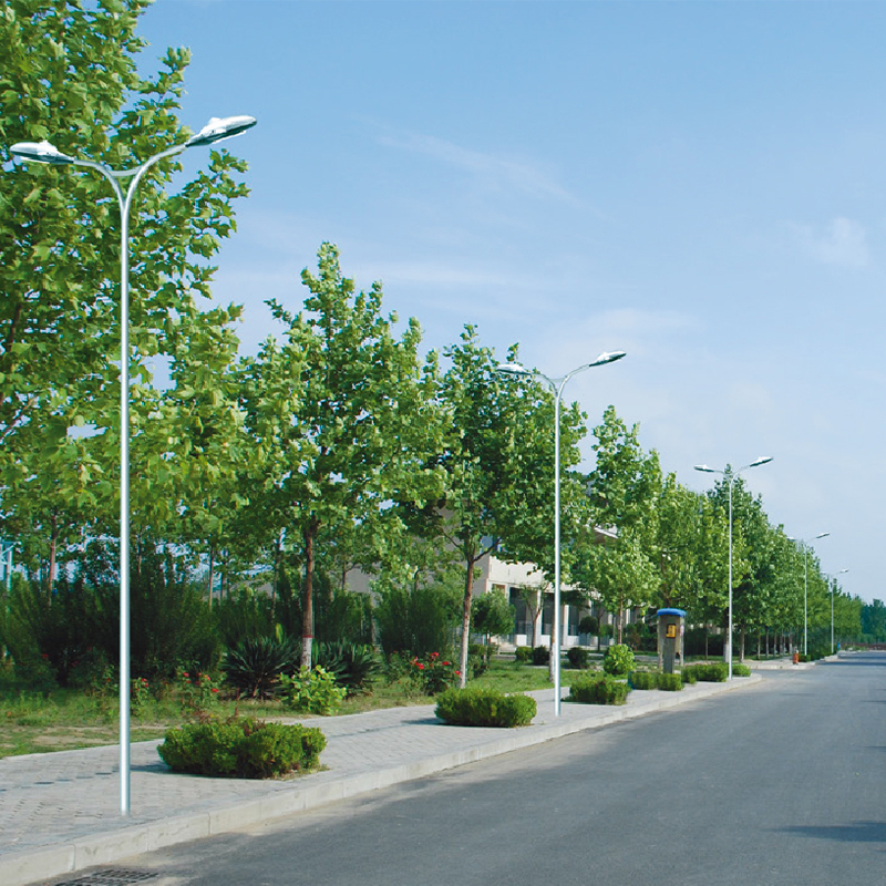 Poste de carretera cónico de aluminio de doble brazo NILE