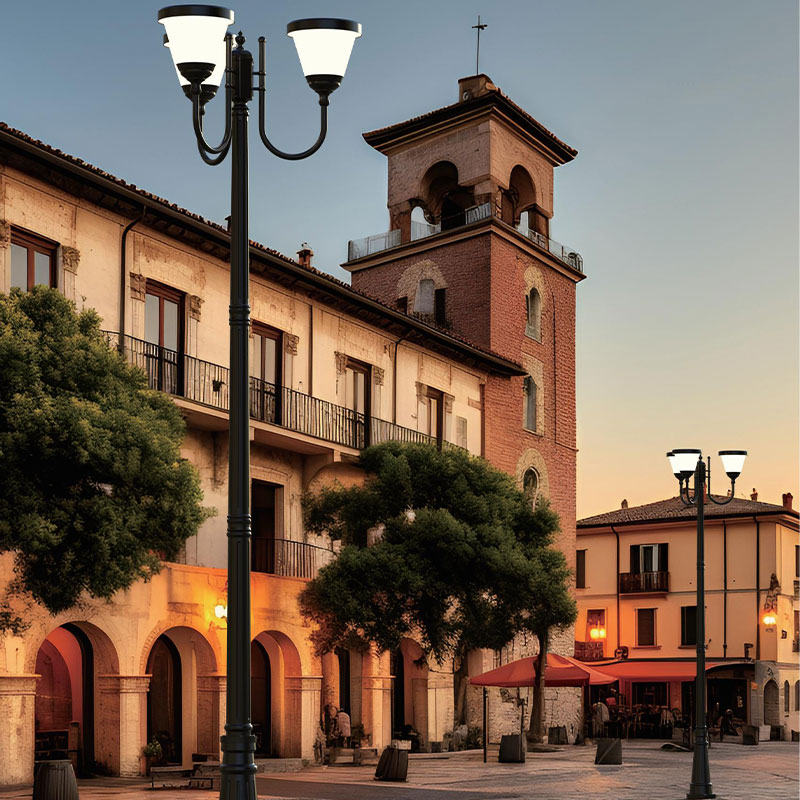 Polo de luz solar con pulverización de polvo metálico GOZO