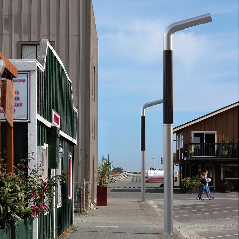 Polo de luz solar con pulverización de polvo metálico HJT flexible de aluminio LUGO