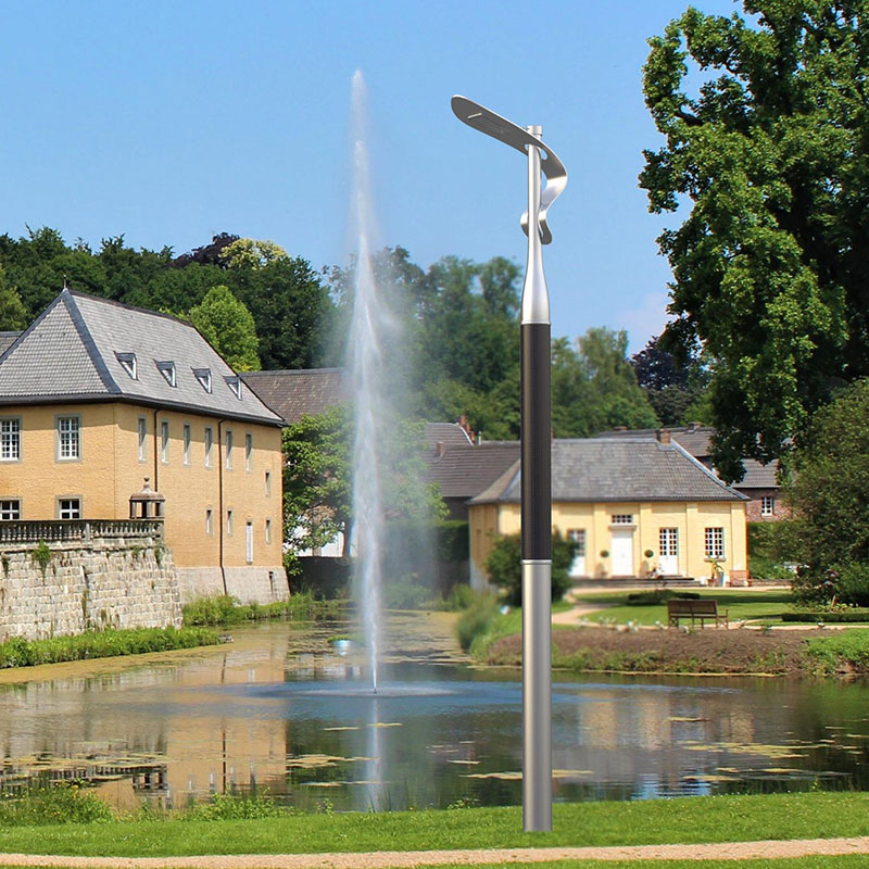 Poste de luz solar de aluminio HJT flexible ELDA