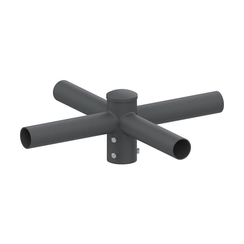 Adaptador de espiga de poste de luz externo horizontal redondo de 4