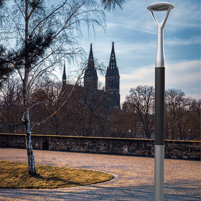 Polo de luz solar flexible de aluminio PAU HJT con pulverización de polvo metálico