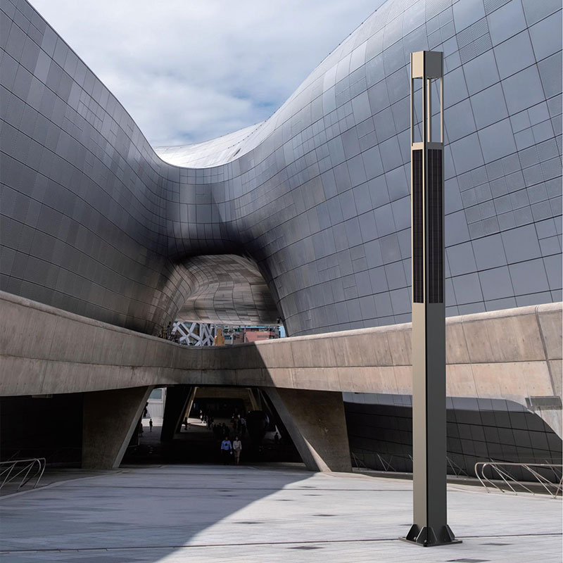 Poste de luz solar revestido de aluminio BEJA