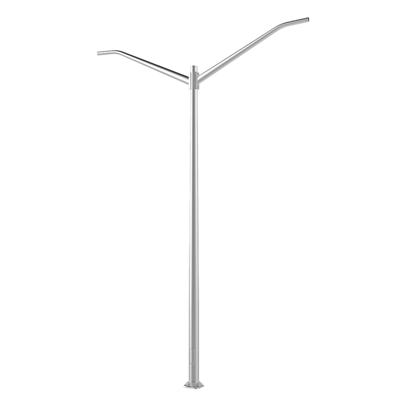 Brazos dobles de postes de luz cónicos de aluminio de 20 a 40 pies, montaje con brida de base